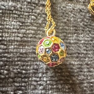 Kate Spade Gold Necklace with Multicolor Pendant